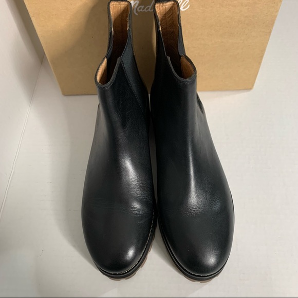 Madewell True Black Lugsole Chelsea Boot in Leather size 8.5 - Picture 3 of 7